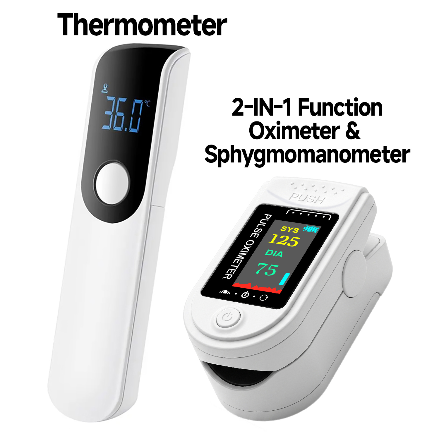 Pulse Oximeter - Miniaturowy termometr medyczny do pomiaru temperatury